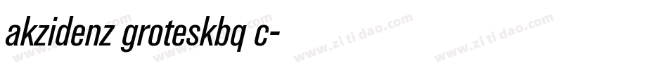 akzidenz groteskbq c字体转换